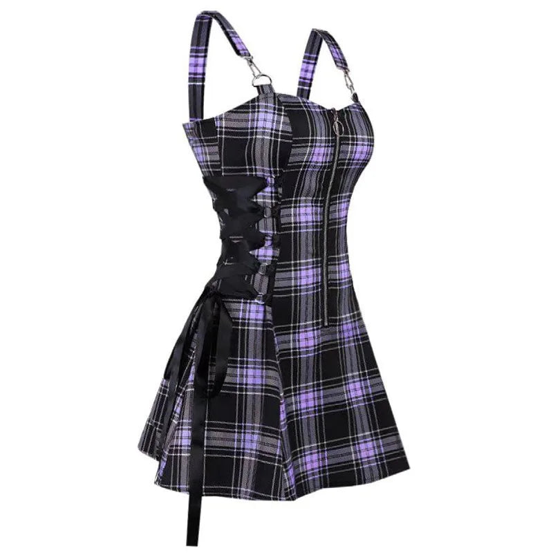 Vestido Dark Gothic: Harajuku Y2K