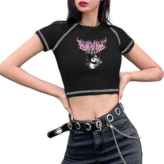Crop Top: Kuromi Death Metal