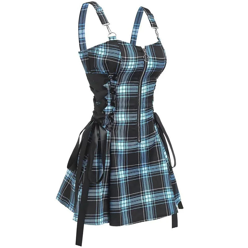 Vestido Dark Gothic: Harajuku Y2K