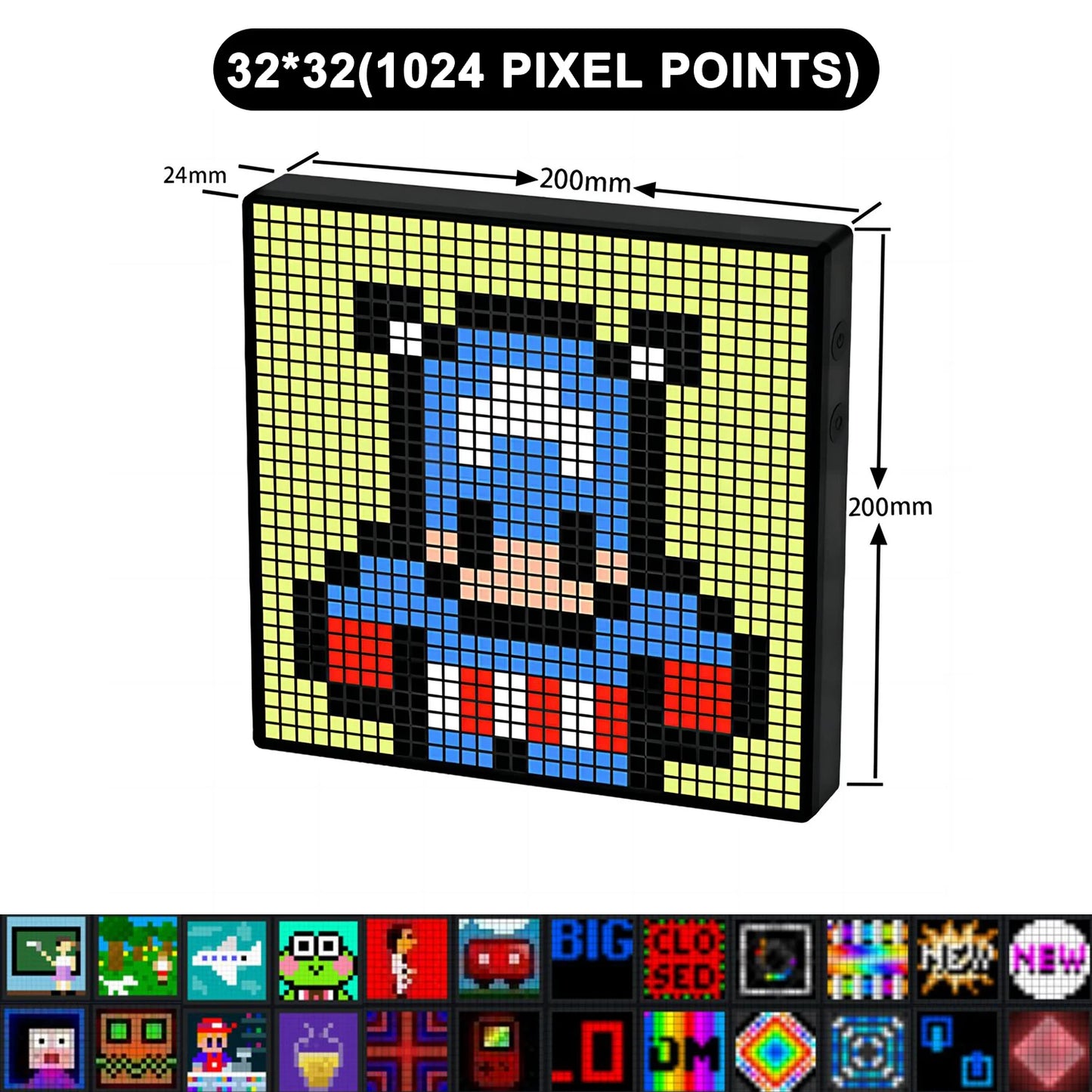Pantalla Pixel: 64x64/ 32x32 RGB LED Panel Programable Pixel Art
