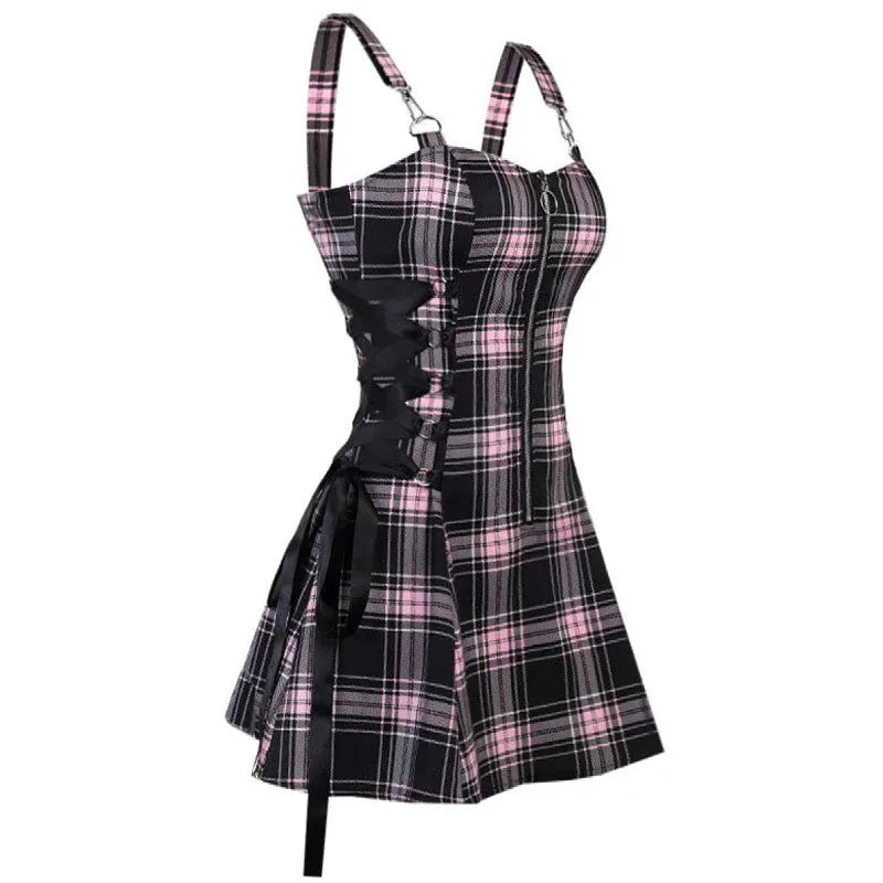 Vestido Dark Gothic: Harajuku Y2K