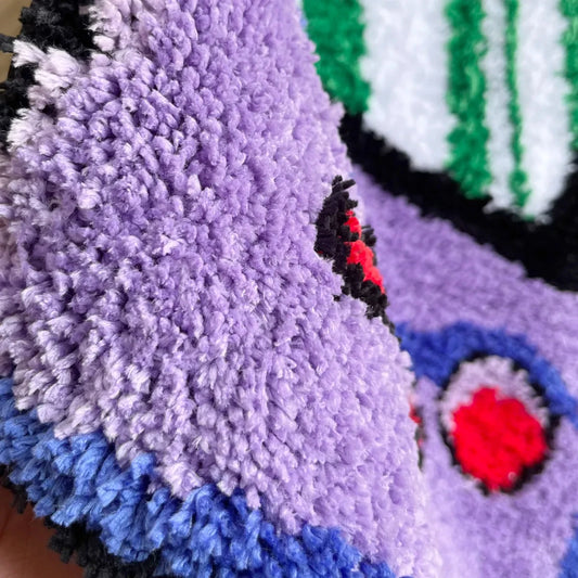 Alfombra estilo consola retro 90x60cm