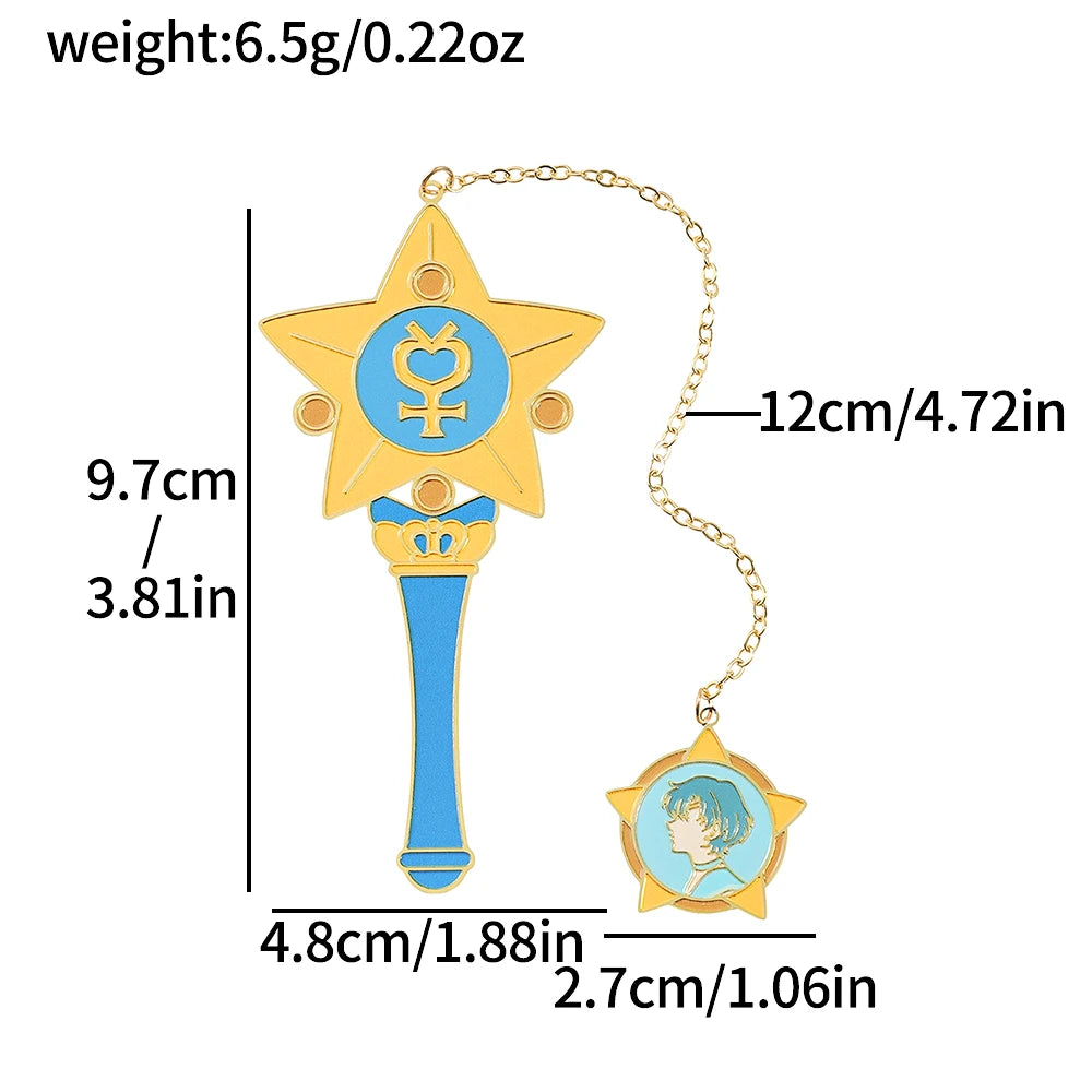Sailor Moon: Marcapáginas de metal Varitas Sailors