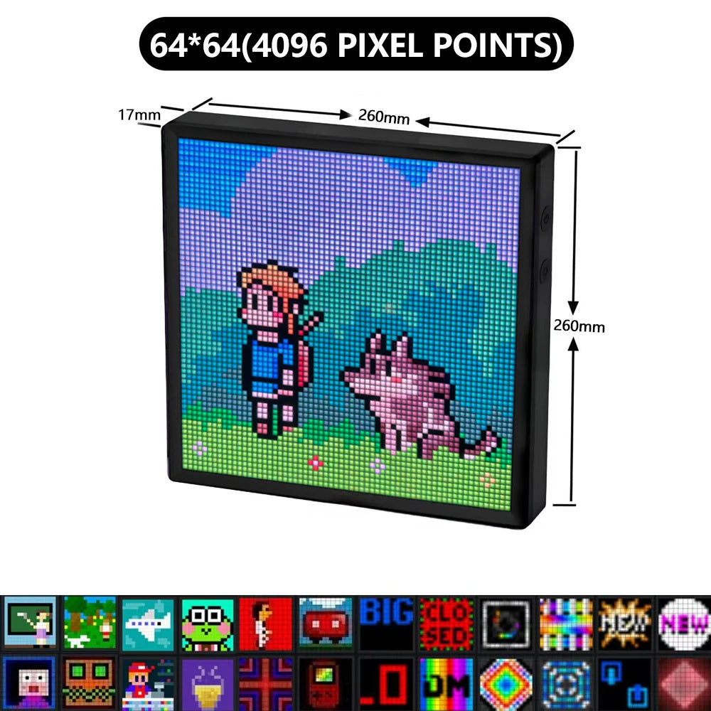 Pantalla Pixel: 64x64/ 32x32 RGB LED Panel Programable Pixel Art