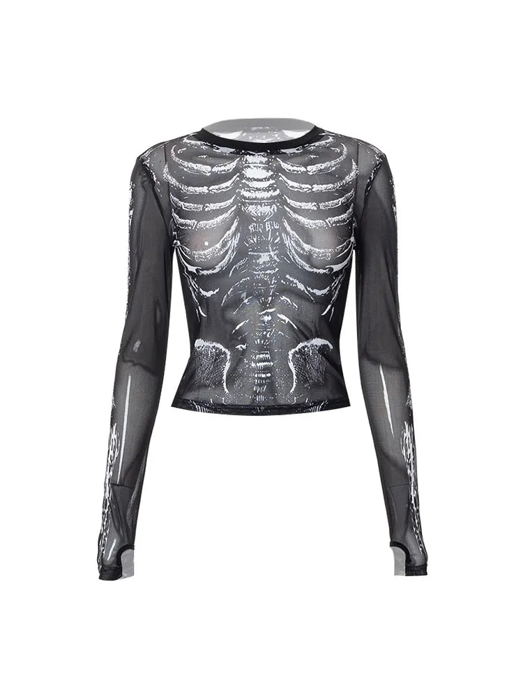 Camiseta Esqueleto Punk