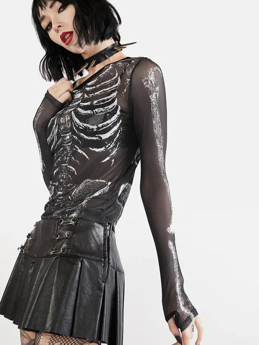 Camiseta Esqueleto Punk