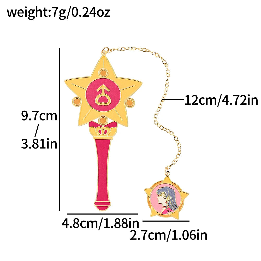 Sailor Moon: Marcapáginas de metal Varitas Sailors