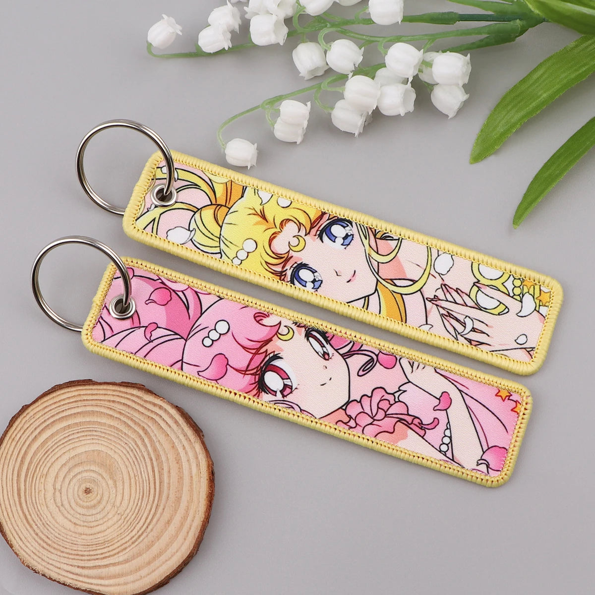 Sailor Moon: Llavero de tela Sailor Moon y Chibi Moon [3x13cm]