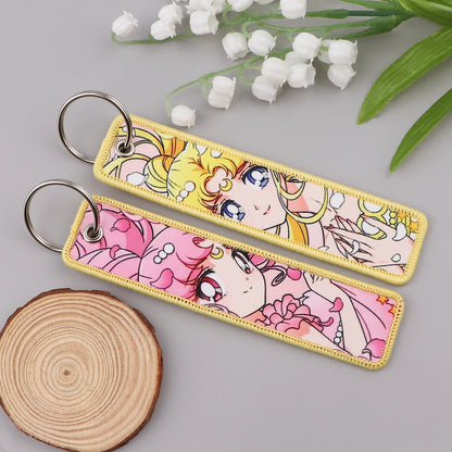 Sailor Moon: Llavero de tela Sailor Moon y Chibi Moon [3x13cm]