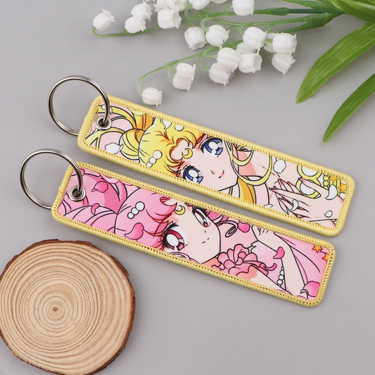 Sailor Moon: Llavero de tela Sailor Moon y Chibi Moon [3x13cm]
