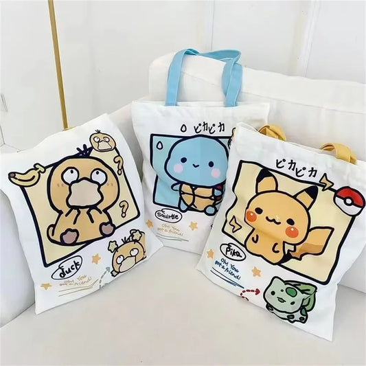 Pokémon: Tote Bag Kwaii [Psyduck, Pikachu, Squirtle]