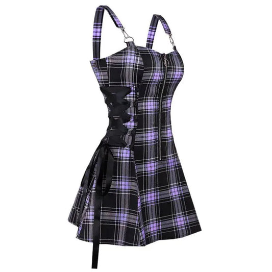 Vestido Dark Gothic: Harajuku Y2K