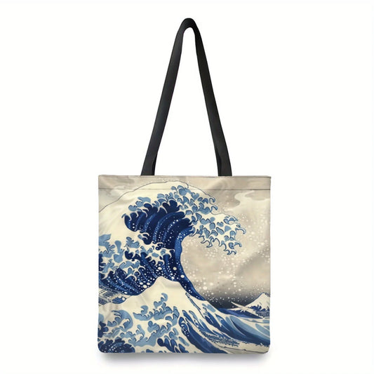 Tote Bag: Gran Ola de Kanagawa [40x40]