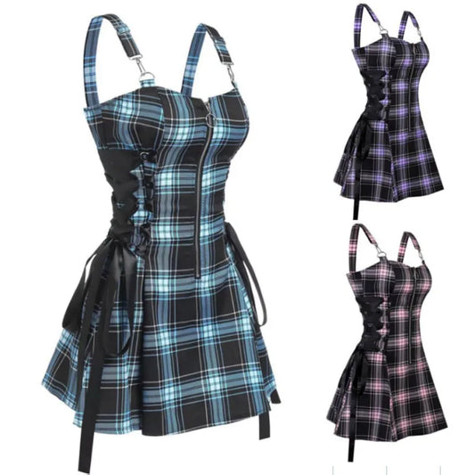 Vestido Dark Gothic: Harajuku Y2K
