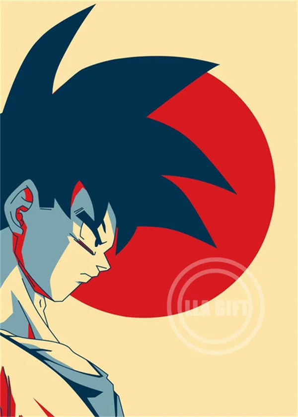 Dragon Ball: Vintage Canvas Poster [Goku/Vegeta] 50x75