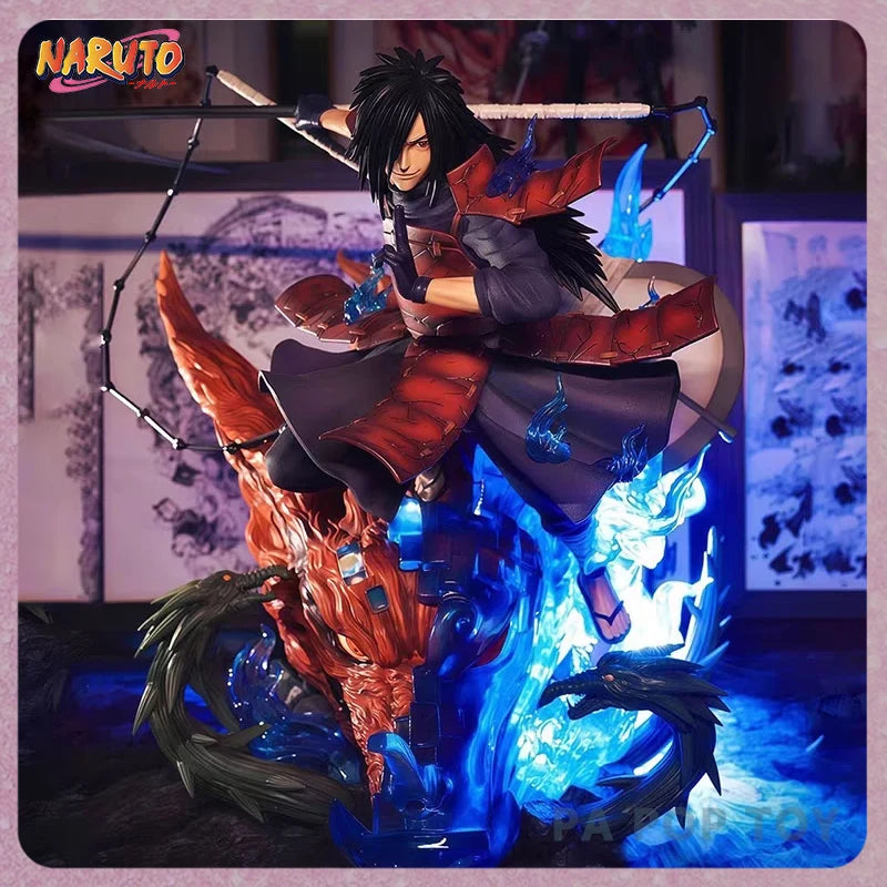 Naruto: Uchiha Madara LED Figura grande [35cm]