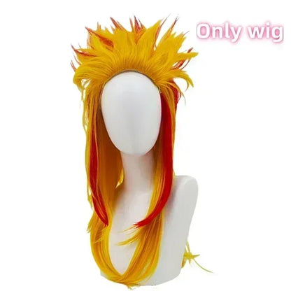 Kimetsu no Yaiba: Cosplay Rengoku [Uniforme, peluca, accesorios y llavero]