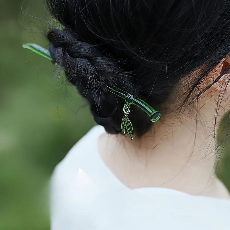 Horquilla Zen: El Susurro del Bambú de Agua [2 piezas]