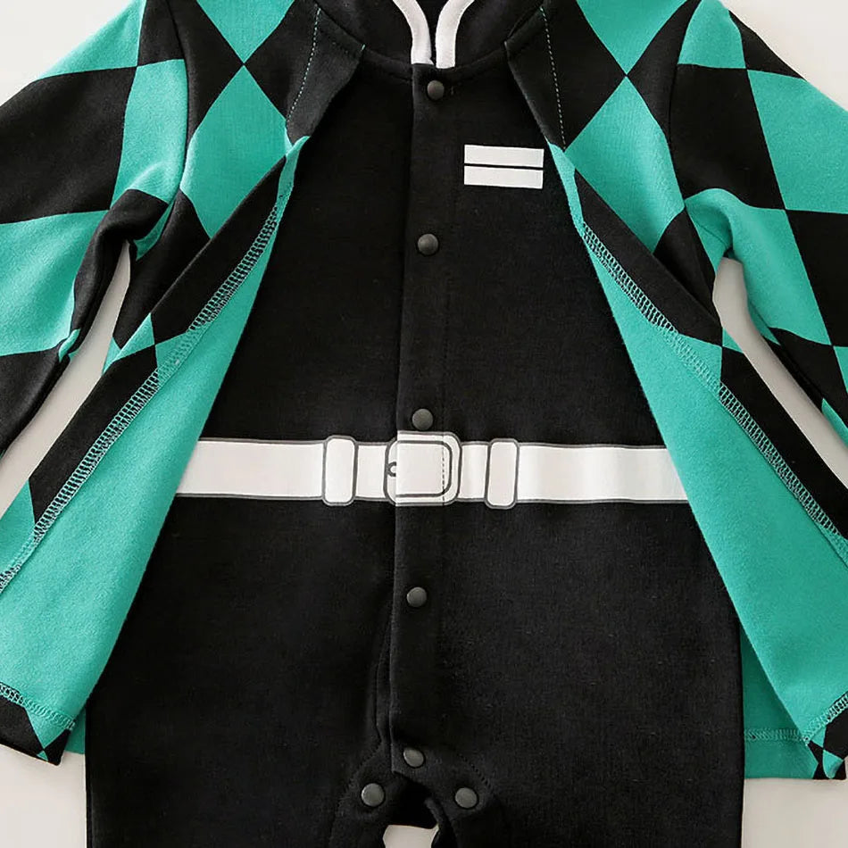 Pelele Baby Tanjiro – ¡Despierta el instinto cazador de tu bebé! 🗡️🌊