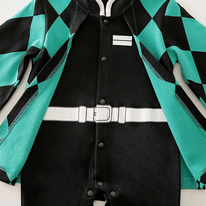 Pelele Baby Tanjiro – ¡Despierta el instinto cazador de tu bebé! 🗡️🌊