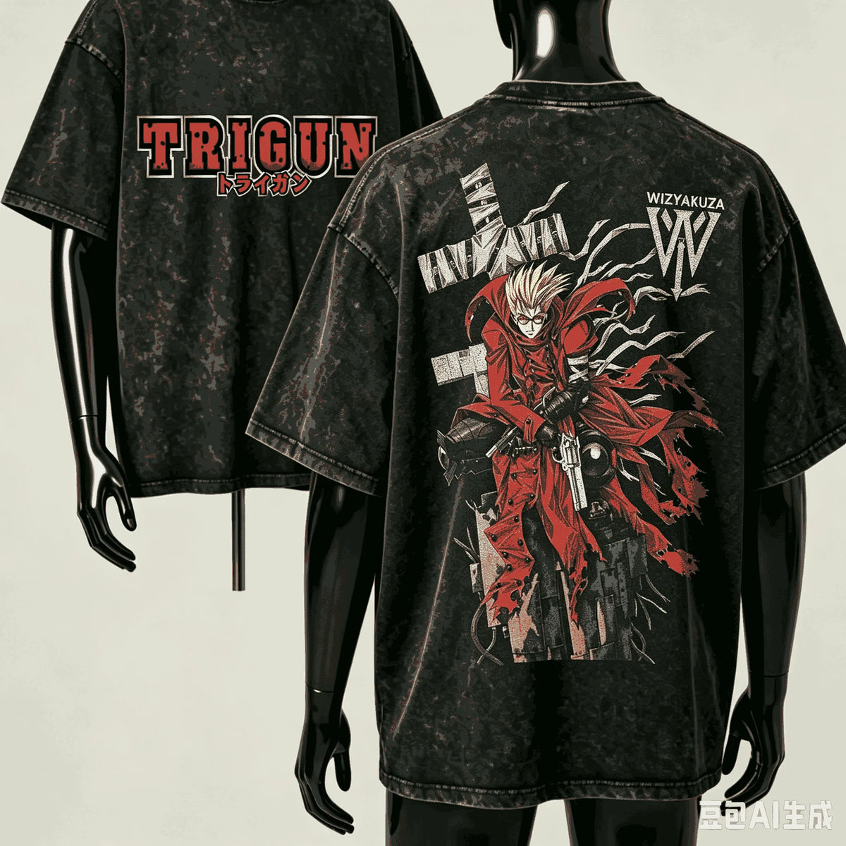 Trigun: Camiseta Estilo Harajuku