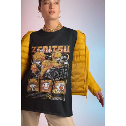 Camiseta: Kimetsu no Yaiba, Zenitsu