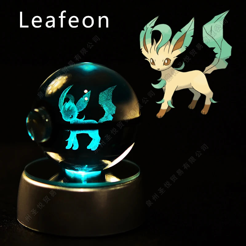 Pokémon: Pokébol de cristal con pokémons dentro