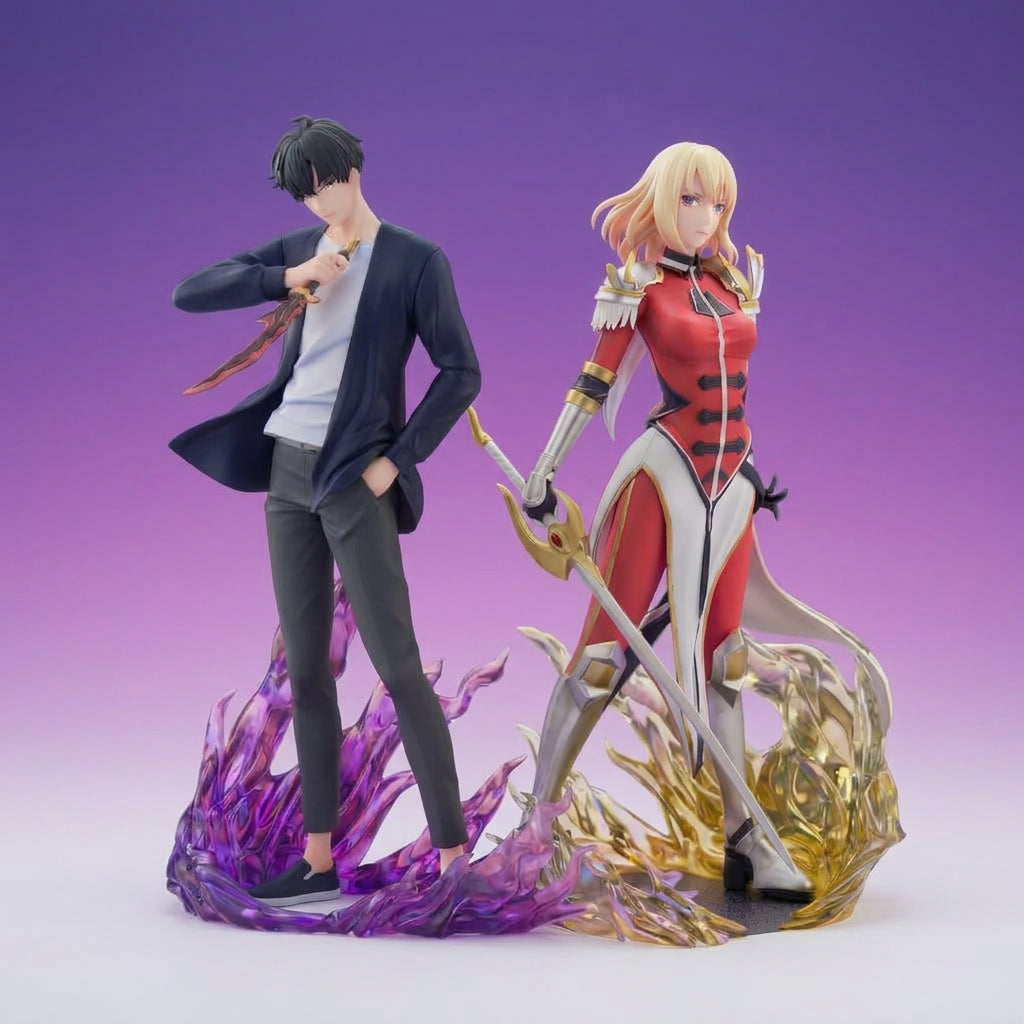 Solo Leveling: Figura Sung Jin-Woo y Cha Hae-In