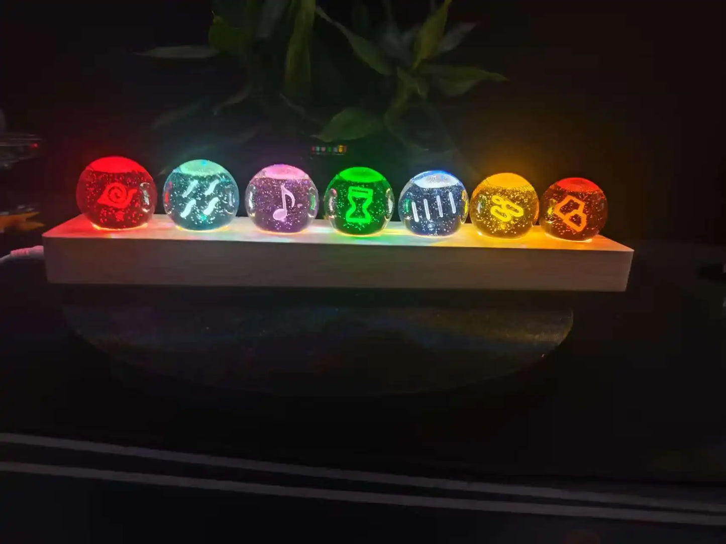 Genshin Impact: Set Bolas de Cristal LED 3D 7 Elementos