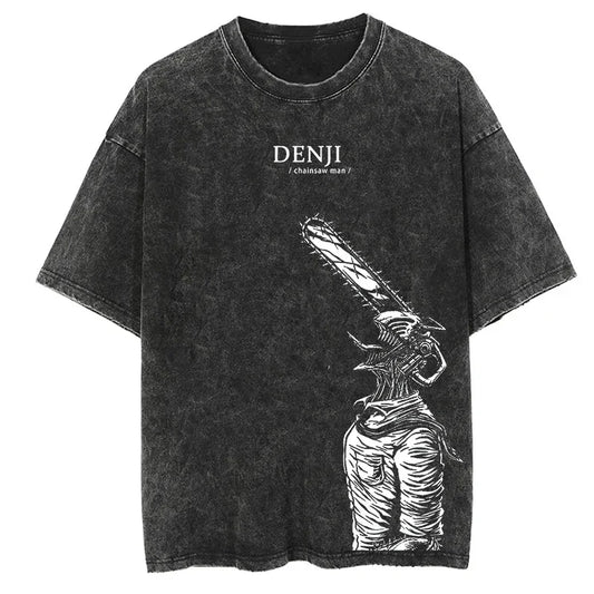 Chainsaw Man: Camiseta Vintage Denji