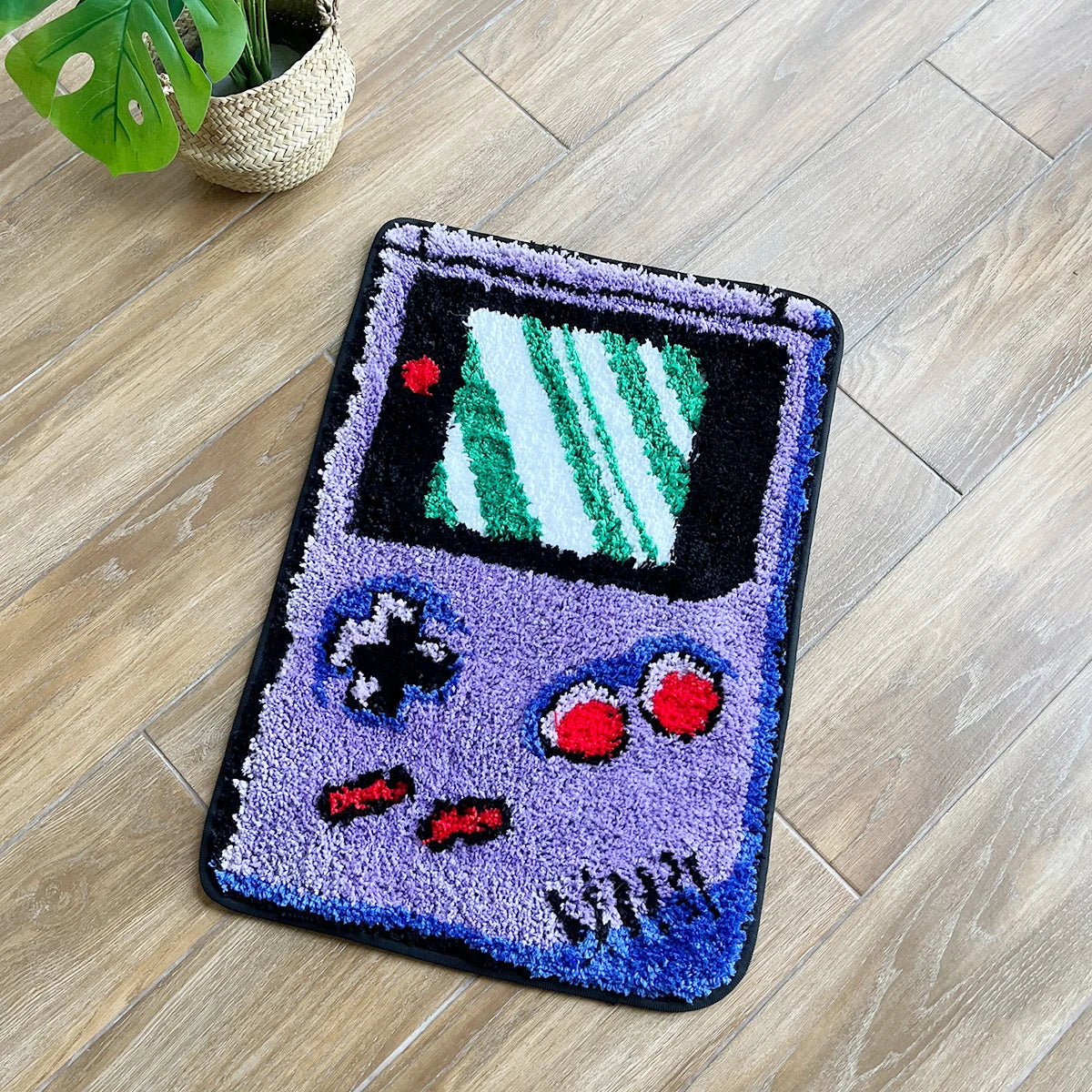 Alfombra estilo consola retro 90x60cm