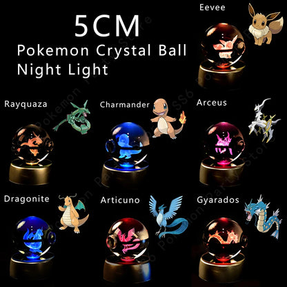 Pokémon: Pokébol de cristal con pokémons dentro