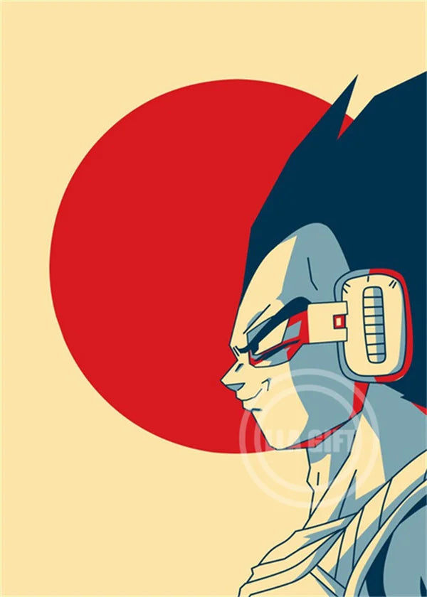 Dragon Ball: Vintage Canvas Poster [Goku/Vegeta] 50x75