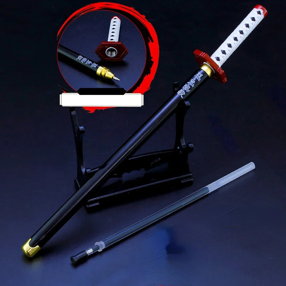 Kimetsu no Yaiba: Bolígrafos katana con soporte y vaina