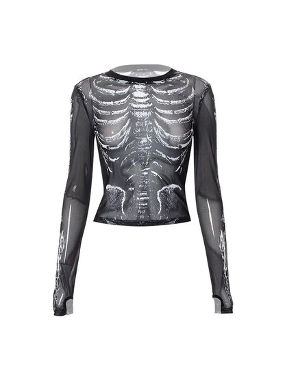 Camiseta Esqueleto Punk