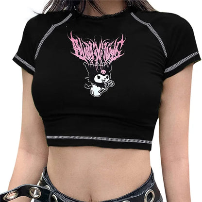 Crop Top: Kuromi Death Metal