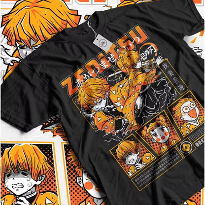 Camiseta: Kimetsu no Yaiba, Zenitsu