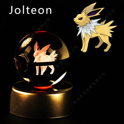 Pokémon: Pokébol de cristal con pokémons dentro