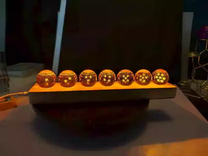 Genshin Impact: Set Bolas de Cristal LED 3D 7 Elementos