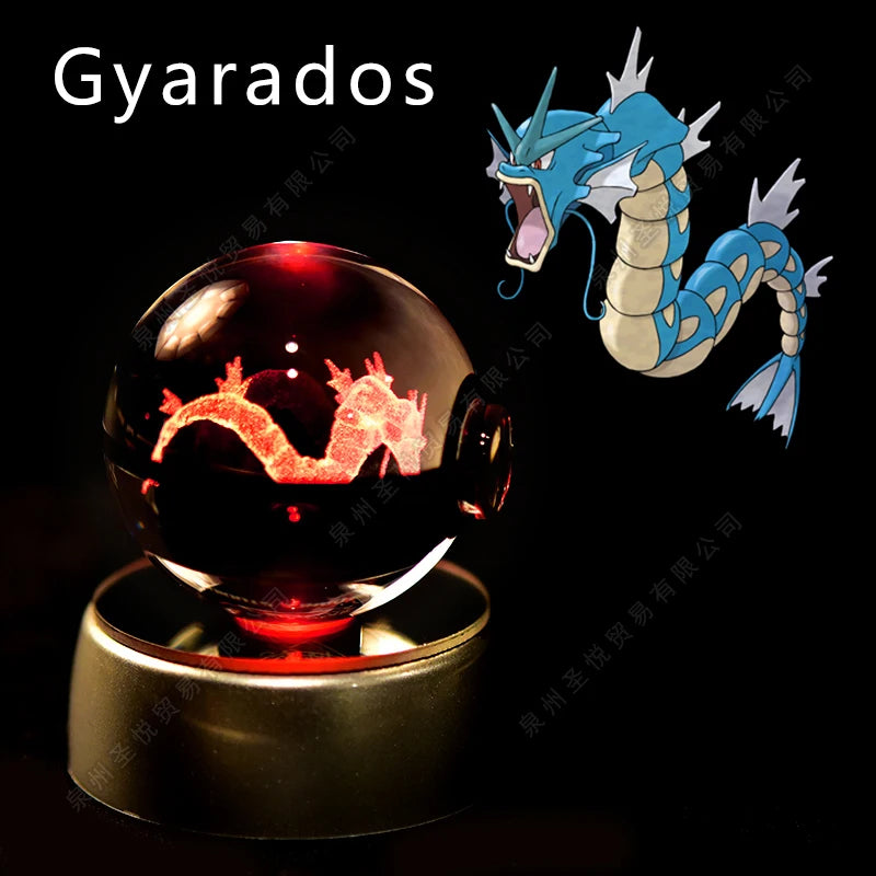 Pokémon: Pokébol de cristal con pokémons dentro