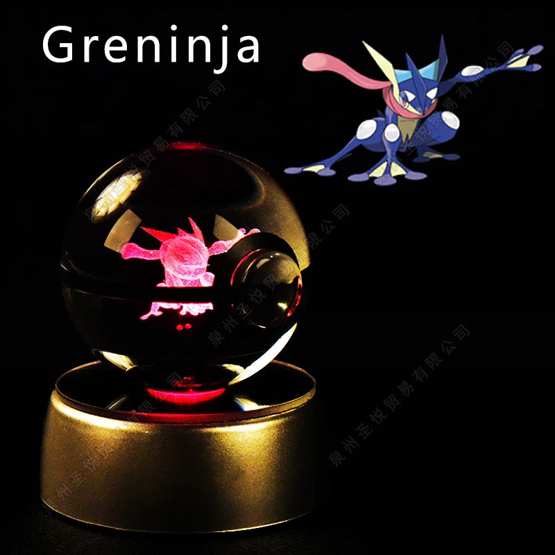 Pokémon: Pokébol de cristal con pokémons dentro
