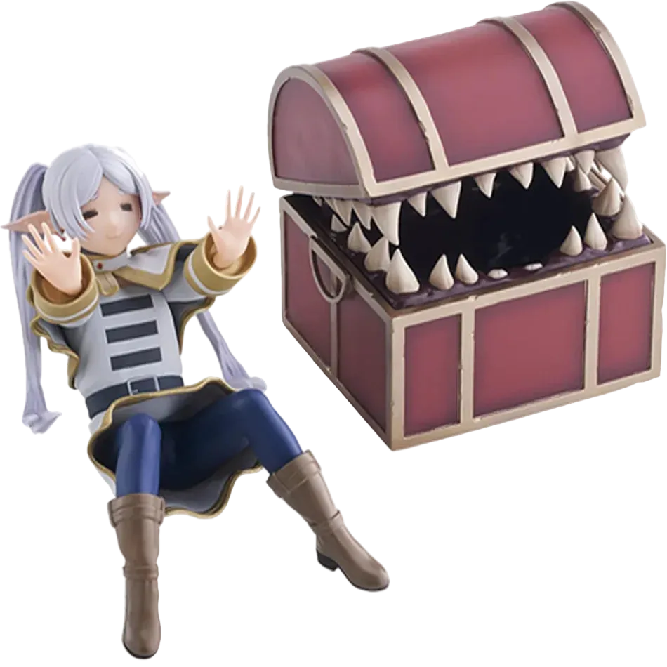 Frieren Beyond Journey's End: Figura Frieren y Monstruo Cofre