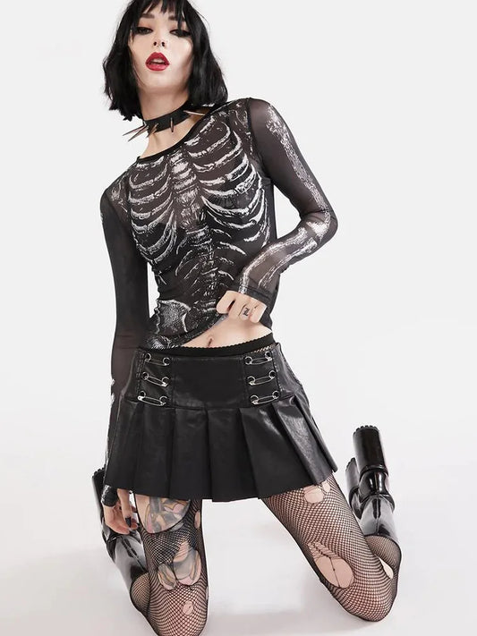 Camiseta Esqueleto Punk