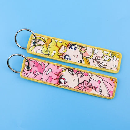 Sailor Moon: Llavero de tela Sailor Moon y Chibi Moon [3x13cm]