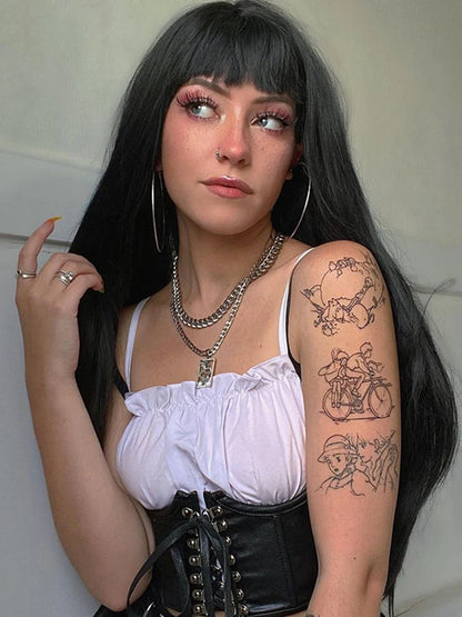 Corsé bajo pecho gótico