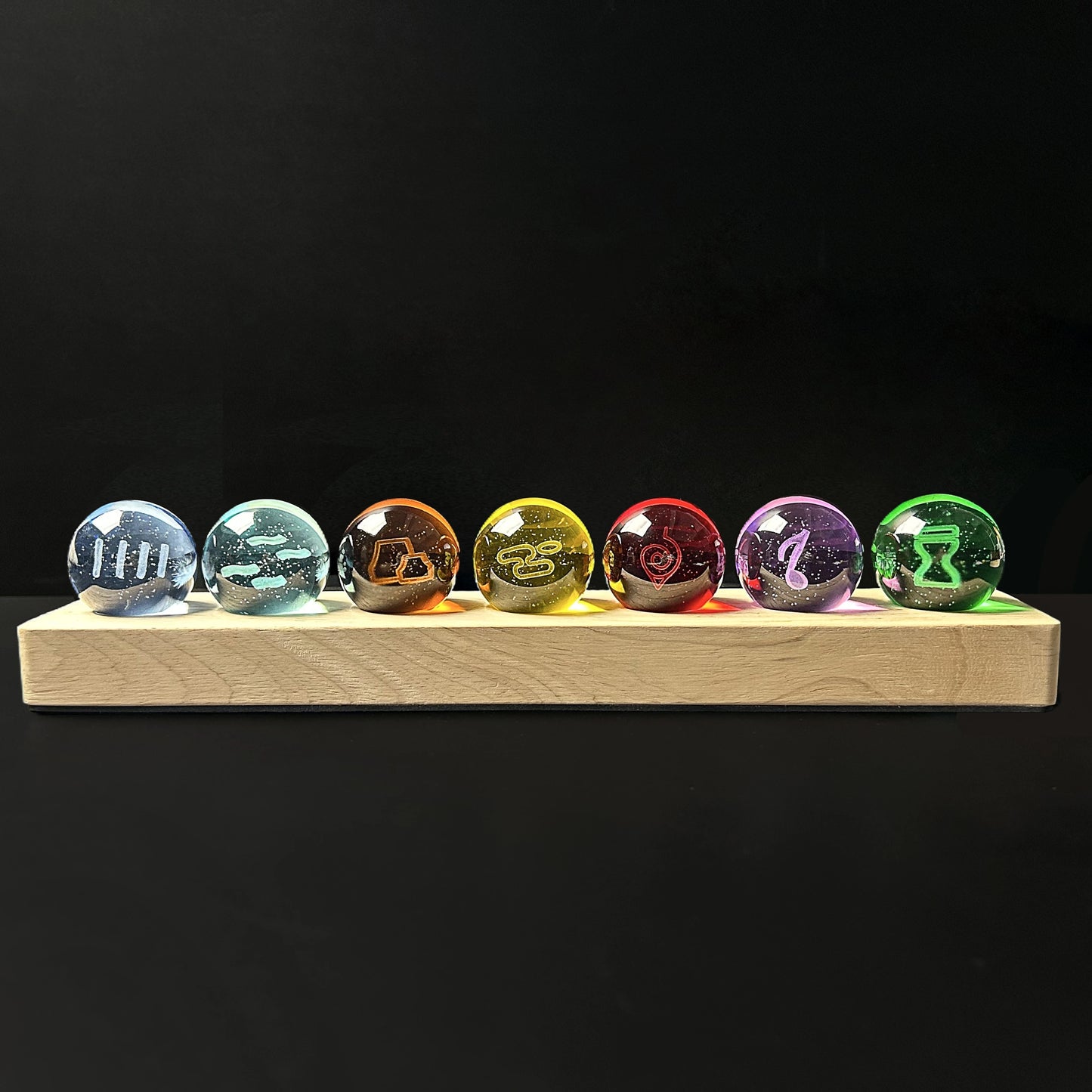 Genshin Impact: Set Bolas de Cristal LED 3D 7 Elementos