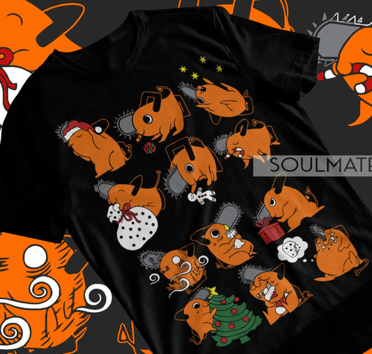 Chainsaw Man: Camiseta Pochita Navidad